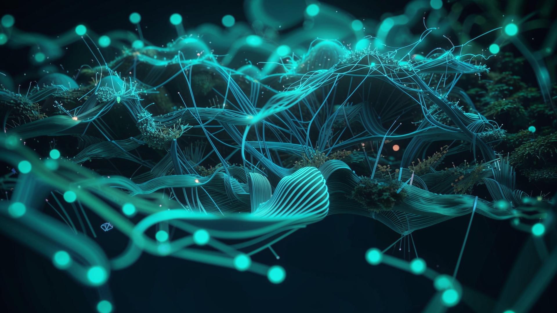 Abstract neural network animation background
